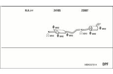 Výfukový systém WALKER MBK007614