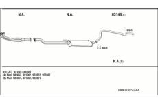 Výfukový systém WALKER MBK008742AA