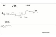 Výfukový systém WALKER MBK009064AA