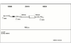 Výfukový systém WALKER MBK014833A