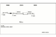 Výfukový systém WALKER MBK014835A
