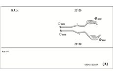 Výfukový systém WALKER MBK018059A