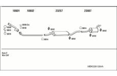 Výfukový systém WALKER MBK028158AA