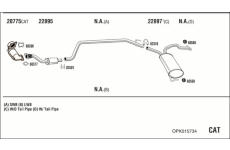 Výfukový systém WALKER OPK015734