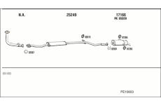 Výfukový systém WALKER PE10603