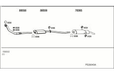 Výfukový systém WALKER PE20043A