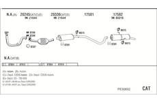 Výfukový systém WALKER PE30652