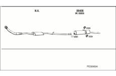 Výfukový systém WALKER PE30906A