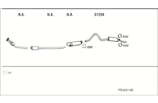 Výfukový systém WALKER PE40314B