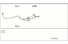 Výfukový systém WALKER PE80403B