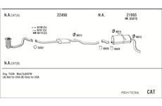 Výfukový systém WALKER PEH17576A
