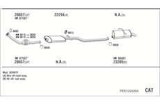 Výfukový systém WALKER PEK122426A