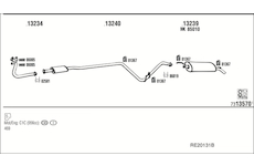 Výfukový systém WALKER RE20131B