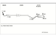Výfukový systém WALKER RET05254A
