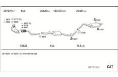 Výfukový systém WALKER RET17512