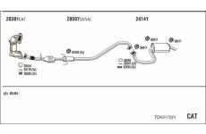Výfukový systém WALKER TOK017221