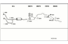 Výfukový systém WALKER VO70102