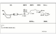 Výfukový systém WALKER VO70104