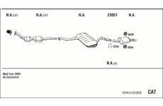 Výfukový systém WALKER VOK012530B