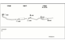 Výfukový systém WALKER VW25014