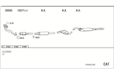 Výfukový systém WALKER VW40184
