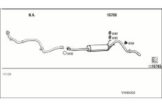 Výfukový systém WALKER VW85002