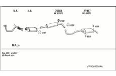Výfukový systém WALKER VWK005299AA
