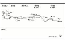 Výfukový systém WALKER VWK010175C