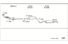 Výfukový systém WALKER VWK011605