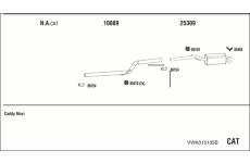 Výfukový systém WALKER VWK015135B