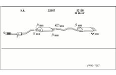 Výfukový systém WALKER VWK017357