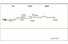 Výfukový systém WALKER VWK017364