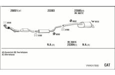 Výfukový systém WALKER VWK017805