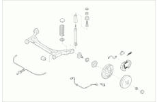 Zavěżení kola BOGE VW-LUPO-RB001