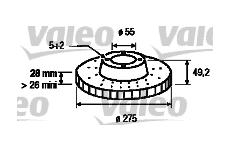 Brzdový kotouč VALEO 186876