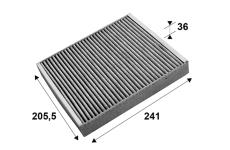 Filtr, vzduch v interiéru VALEO 715659