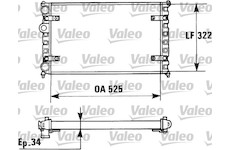 Chladič, chlazení motoru VALEO 730947