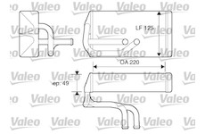 Výměník tepla, vnitřní vytápění VALEO 812070