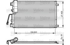 Kondenzátor, klimatizace VALEO 814009