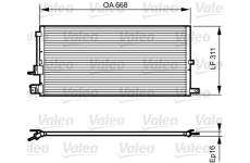 Kondenzátor, klimatizace VALEO 814199