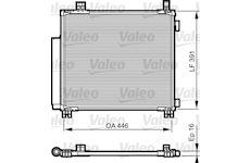 Kondenzátor, klimatizace VALEO 814220