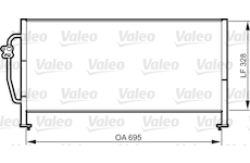 Kondenzátor, klimatizace VALEO 814306