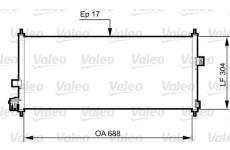 Kondenzátor, klimatizace VALEO 814328