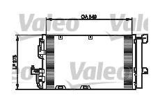 Kondenzátor, klimatizace VALEO 818047