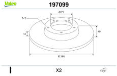 Brzdový kotouč VALEO 197099