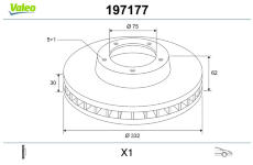 Brzdový kotouč VALEO 197177