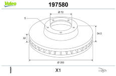 Brzdový kotouč VALEO 197580