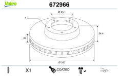 Brzdový kotouč VALEO 672966