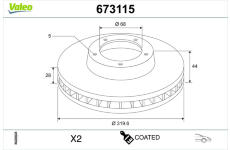 Brzdový kotouč VALEO 673115
