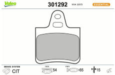 Sada brzdových destiček, kotoučová brzda VALEO 301292